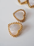 Heart-Shaped Mother-of-Pearl Ear Clip for Women