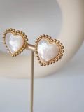 Heart-Shaped Mother-of-Pearl Ear Clip for Women