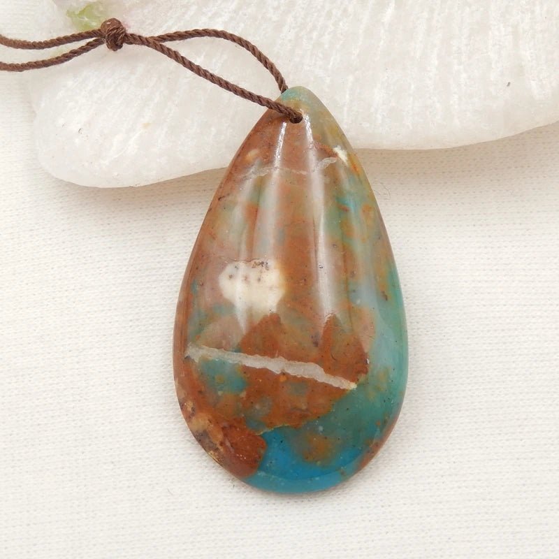 Natural Opal Drilled Pendant Bead 40x23mm