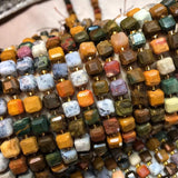 8-8.5mm Oceania Jade Cube Faceted Beads for Jewelry Making
