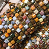 8-8.5mm Oceania Jade Cube Faceted Beads for Jewelry Making