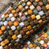 8-8.5mm Oceania Jade Cube Faceted Beads for Jewelry Making