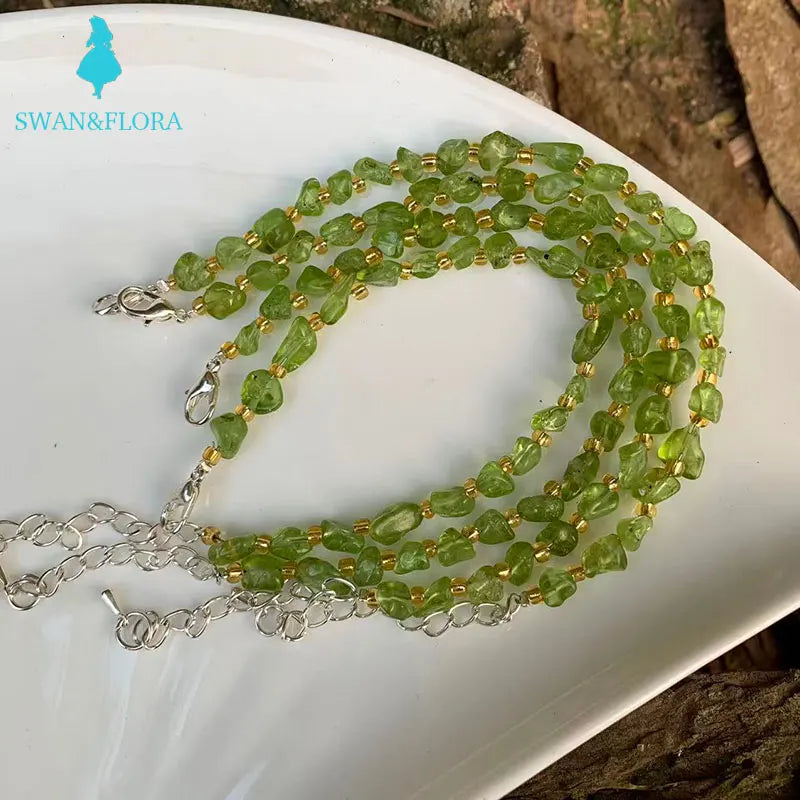 Olivine Bracelet Beads Gemstone Jewelry
