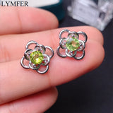Olivine Earrings 925 Sterling Silver Women's Promotion
