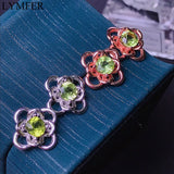 Olivine Earrings 925 Sterling Silver Women's Promotion