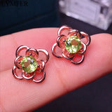 Olivine Earrings 925 Sterling Silver Women's Promotion