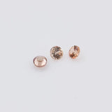 Orange Sapphire Round Ring - Inlaid Stone Jewelry