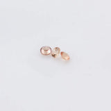 Orange Sapphire Round Ring - Inlaid Stone Jewelry