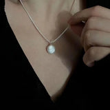 12-13mm Button Freshwater Pearl Coin Necklace for Women