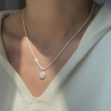 12-13mm Button Freshwater Pearl Coin Necklace for Women