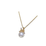 5A Aurora Natural Pearl Pendant 9-10mm Flawless Necklace