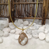 Pearl Rhinestone Pendant Necklace, Elegant and Noble Jewelry