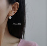 Pearl Stud Earrings for Women Freshwater Pearls Plated