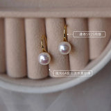 Pearl Stud Earrings for Women Freshwater Pearls Plated