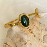 Natural Pearls Emeralds Electroplated Bracelet Chinese Trend Noble Jewelry