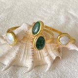 Natural Pearls Emeralds Electroplated Bracelet Chinese Trend Noble Jewelry