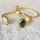 Natural Pearls Emeralds Electroplated Bracelet Chinese Trend Noble Jewelry