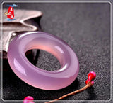Pink Agate Jade Pendant Necklace Safety Button Jade Necklaces Pendants