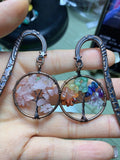 Pink Amethyst Lapulite Red Jade Inlaid Bookmark