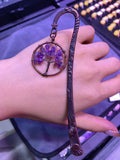 Pink Amethyst Lapulite Red Jade Inlaid Bookmark