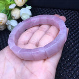 Natural Pink Rose Crystal Bracelet for Women Men