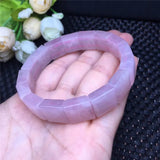 Natural Pink Rose Crystal Bracelet for Women Men