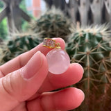 Pink Crystal Bead Necklace Pendant Healing Gemstone Charm for Jewelry Making