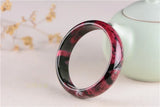 Pink Jade Bangle Bracelet Flower Gemstone Jadeite Jade Jewelry
