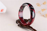 Pink Jade Bangle Bracelet Flower Gemstone Jadeite Jade Jewelry