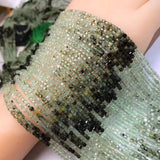 Natural Prehnite 2-2.5mm Cube Faceted Beads for Jewelry Making