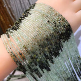 Natural Prehnite 2-2.5mm Cube Faceted Beads for Jewelry Making