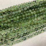 Natural Prehnite Beads for Bracelets 15'' DIY Spacer Trinket