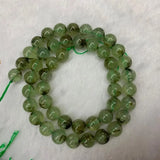 Natural Prehnite Beads for Bracelets 15'' DIY Spacer Trinket