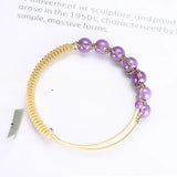 Natural Purple Bracelet Handmade with Healing Stones