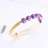 Natural Purple Bracelet Handmade with Healing Stones