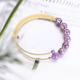 Natural Purple Bracelet Handmade with Healing Stones