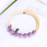 Natural Purple Bracelet Handmade with Healing Stones