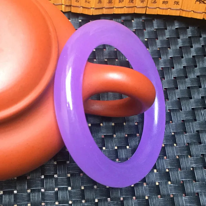 Natural Purple Jade Bangle for Women
