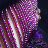 Purple Tooth Garnet Bracelet Healing Stones