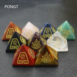 Natural Quartz Pyramid Pendulum Reiki Healing Stone Chakra Jewelry