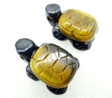 Natural Quartz Crystal Tiger Opal Eye Sodalite Turtle Pendant