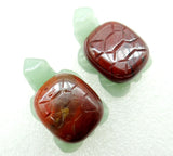 Natural Quartz Crystal Tiger Opal Eye Sodalite Turtle Pendant
