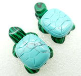 Natural Quartz Crystal Tiger Opal Eye Sodalite Turtle Pendant