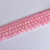 Natural Quartz Stone Pink Beads 4-12mm for Jewelry Making DIY