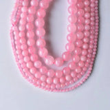Natural Quartz Stone Pink Beads 4-12mm for Jewelry Making DIY
