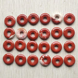 Rainbow Stone Circle Donut Beads 18mm for Jewelry Making 24pcs