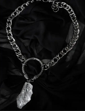Raw Quartz Serpentes Choker Necklace