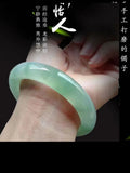 Natural Green Jadeite Jade Bangle for Women