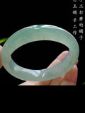 Natural Green Jadeite Jade Bangle for Women