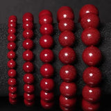 Cinnabar Jade Buddha Beads Bracelet for Peace